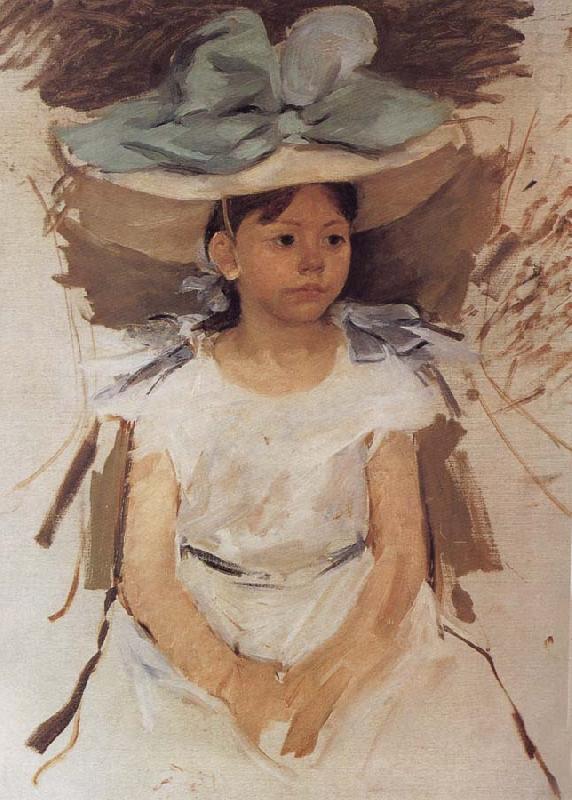 Mary Cassatt Alan wearing the blue hat china oil painting image